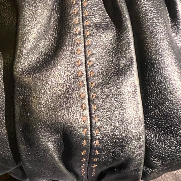 Cole Haan Rouched Hobo Bag - Black Leather - no call-outs - Picture 6 of 14